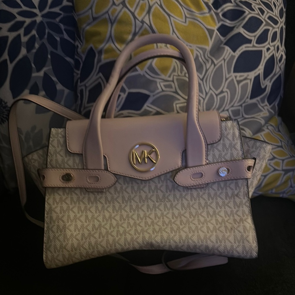 Michael kors pink and cream small bag